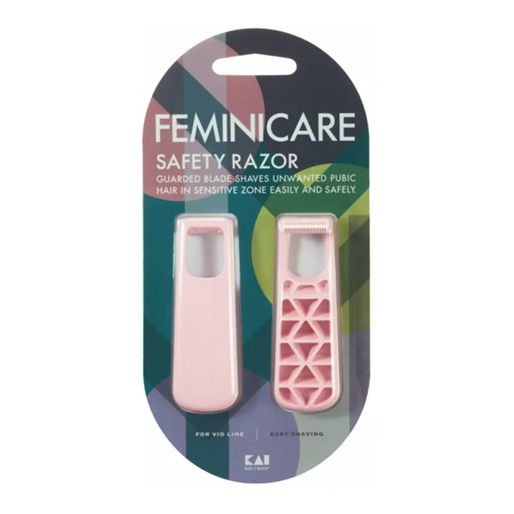 【送料込・まとめ買い×5個セット】貝印 FEMINICARE フェミニケア デリケートゾーン用かみそり VIO デリケートゾーンケア 2本