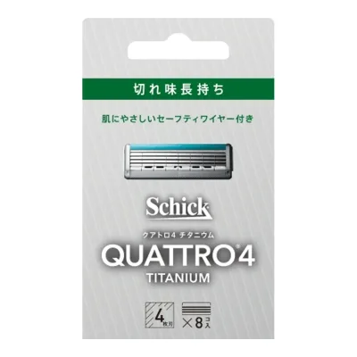 【配送おまかせ】シック Schick クアトロ4 チタニウム 替刃(8コ入) 1個