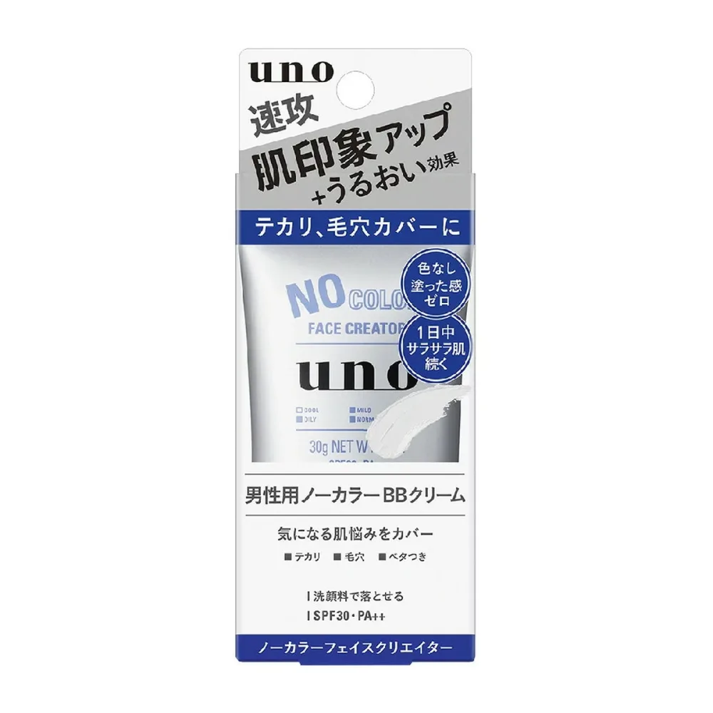 【×6個 配送おまかせ】ファイントゥデイ UNO ウーノ ノーカラー フェイスクリエイターf 30g 男性用 BBクリーム