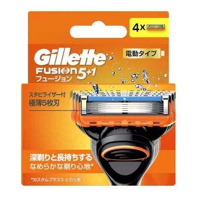 【×5個 配送おまかせ】P&G ジレット フュージョン パワー 替刃 4B 4個入