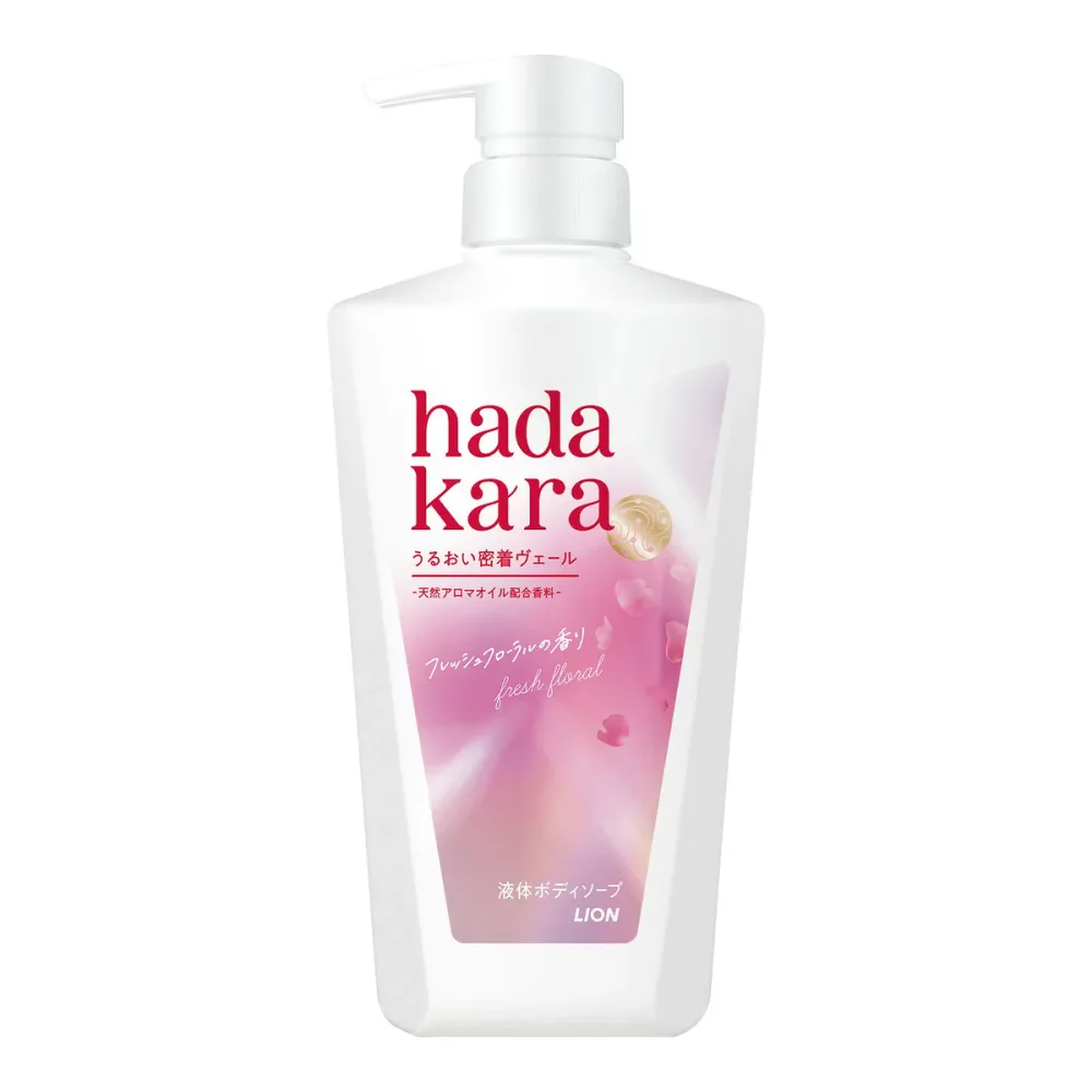 ライオン ハダカラ モイスト ボディケアソープ 液体タイプ フレッシュフローラルの香り 本体 480mL ボディソープ