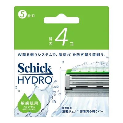 【送料込・まとめ買い×2個セット】シック ハイドロ 敏感肌 替刃 4コ カミソリ替刃