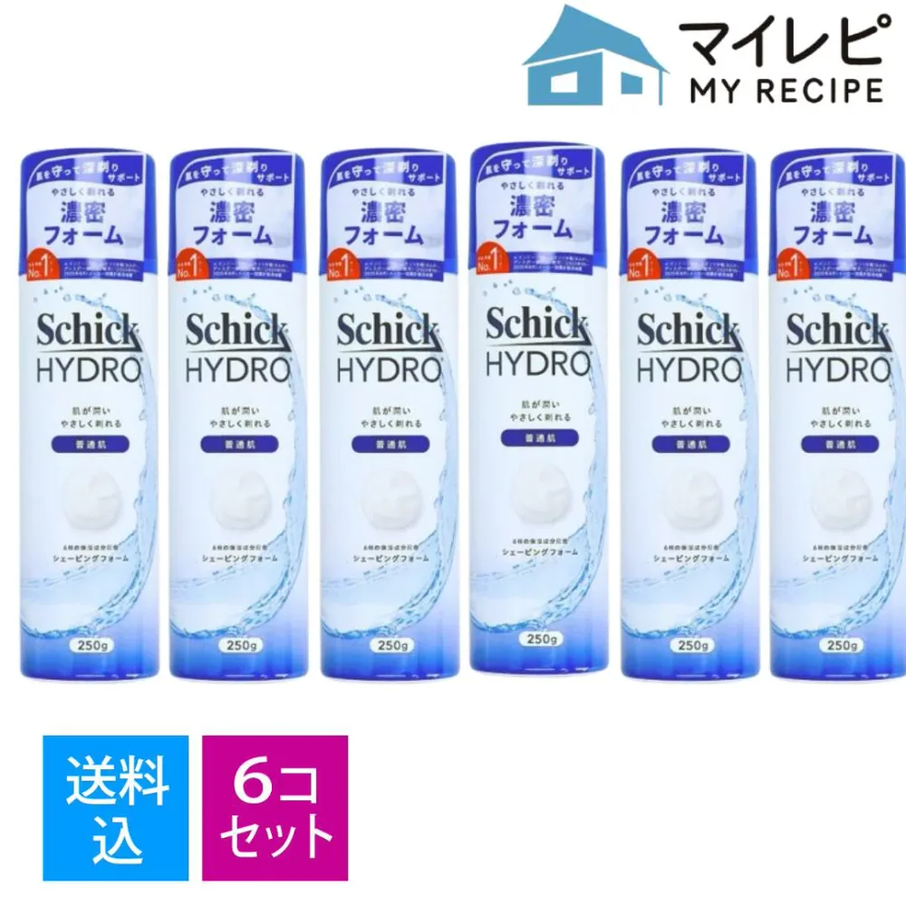 【送料込・まとめ買い×6個セット】シック Schick ハイドロ 普通肌 シェービングフォーム 250g