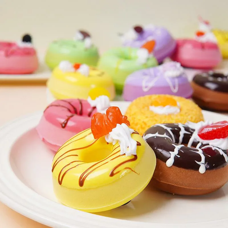 冷蔵庫マグネット PU フェイクスイーツ ドーナツ 食品サンプル リアル かわいい おしゃれ インテリア雑貨 複数色 カラフル オブジェ 置物