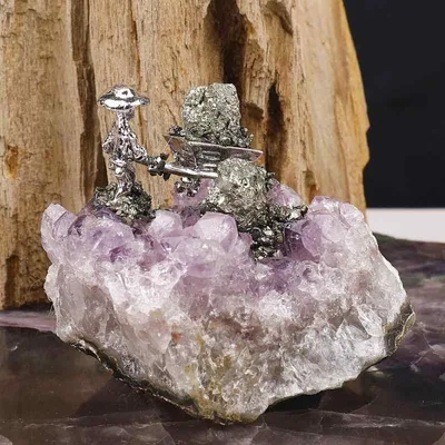 置物 天然石 紫水晶 クラスター 鉱物 標本 インテリア オブジェ 鉱工 ミニチュア 風水 浄化 原石 パワーストーン 卓上 アメジスト デスク