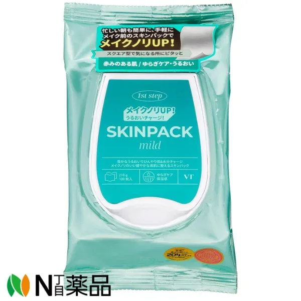 【小型】VT(ブイティー) MILD SKINPACK マイルド(100枚入) <部分用フェイスシート・パック メイク前 保湿 毛穴 弾力 引き締め 潤い エイジングケア>