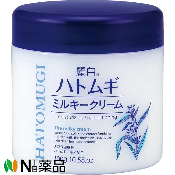 【ゆうパケット】熊野油脂 麗白 ハトムギミルキークリーム(300g)<大容量 全身>
