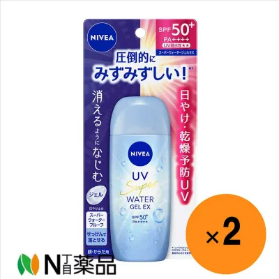 【在庫処分特価】【小型宅配】ニベアUV ウォータージェルEX(80g)×2本<日焼け止め 顔・からだ用>【☆4】