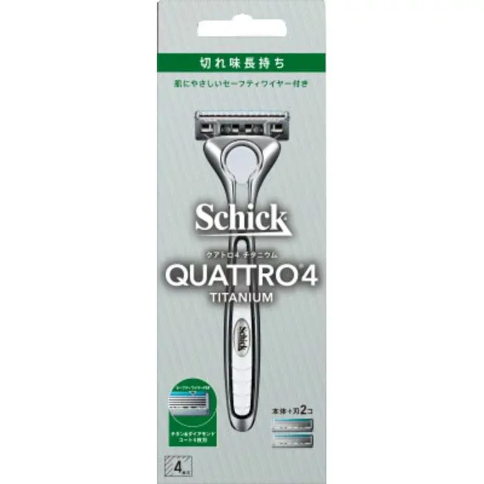 シック クアトロ4チタニウムホルダー 刃付き+替刃1コ