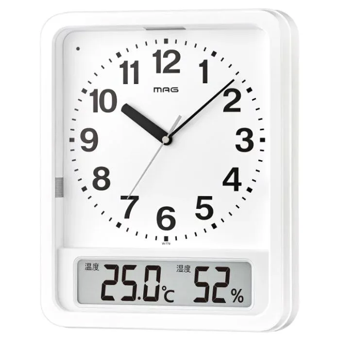 MAG MAG電波自動点灯置掛両用時計 ルック W‐779 WH‐Z