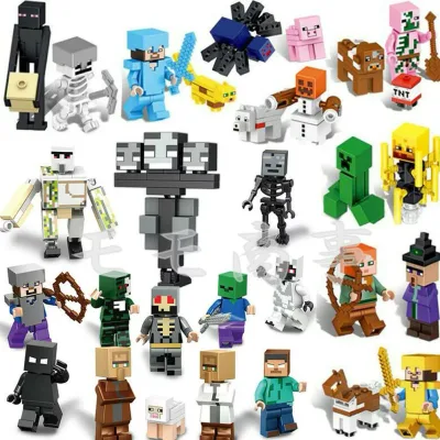 レゴ ミニフィグ マイクラ風 マインクラフト風 29体セット 互換 LEGO ミニフィギュア ブロック おもちゃ キッズ 知育玩具 組み
