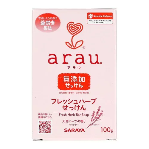 まとめ買いサラヤ arau.(アラウ) フレッシュハーブせっけん 100g×5個