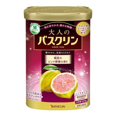 バスクリン 大人の 魅惑のピンク檸檬の香り 600g(約30回分) 浴用化粧料