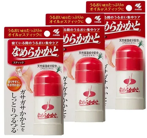 小林製薬 まとめ買いなめらかかと スティック 寝ている間のうるおい集中ケア アロエエキス配合 30g×3個