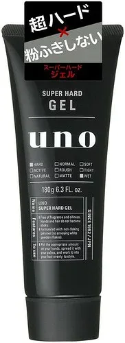 《セット販売》 資生堂 uno ウーノ スーパーハードジェル (180g)×6個セット スタイリング ヘアジェル