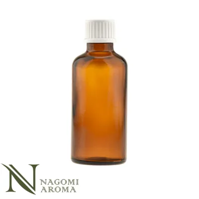 遮光ビン 50ml(アンバー) 白キャップ&ヴァーティカルドロッパー 【 遮光瓶 アロマ ドロッパー付 ガラス瓶 容器 薬瓶 調合 保存 アロマオイル エッセンシャルオイル 精油 キャリアオイル フレグランスオイル 】