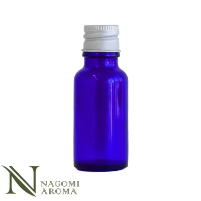 遮光ビン 20ml(ブルー) シルバーキャップ ヴァーティカルドロッパー 【 遮光瓶 ガラス瓶 薬瓶 保存 アロマオイル エッセンシャルオイル 精油 キャリアオイル フレグランスオイル 香水 手作り】