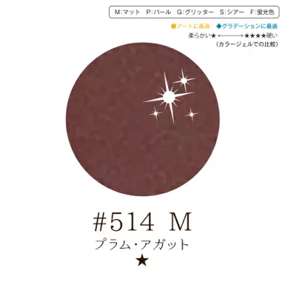 【獲得したクーポンご利用で10%OFF対象商品】リーフジェル プレミアム・カラージェル 4g #514