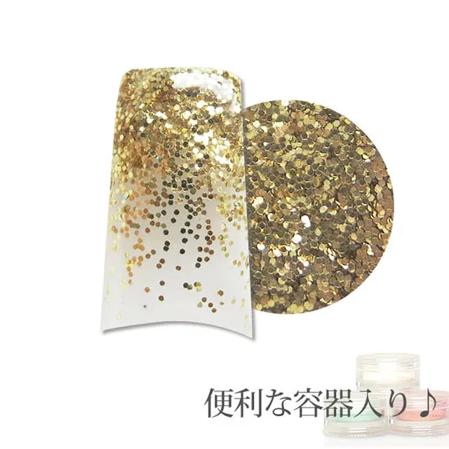 容器入り グリッター ライトゴールド 0.5mm 1g (メール便でも可)