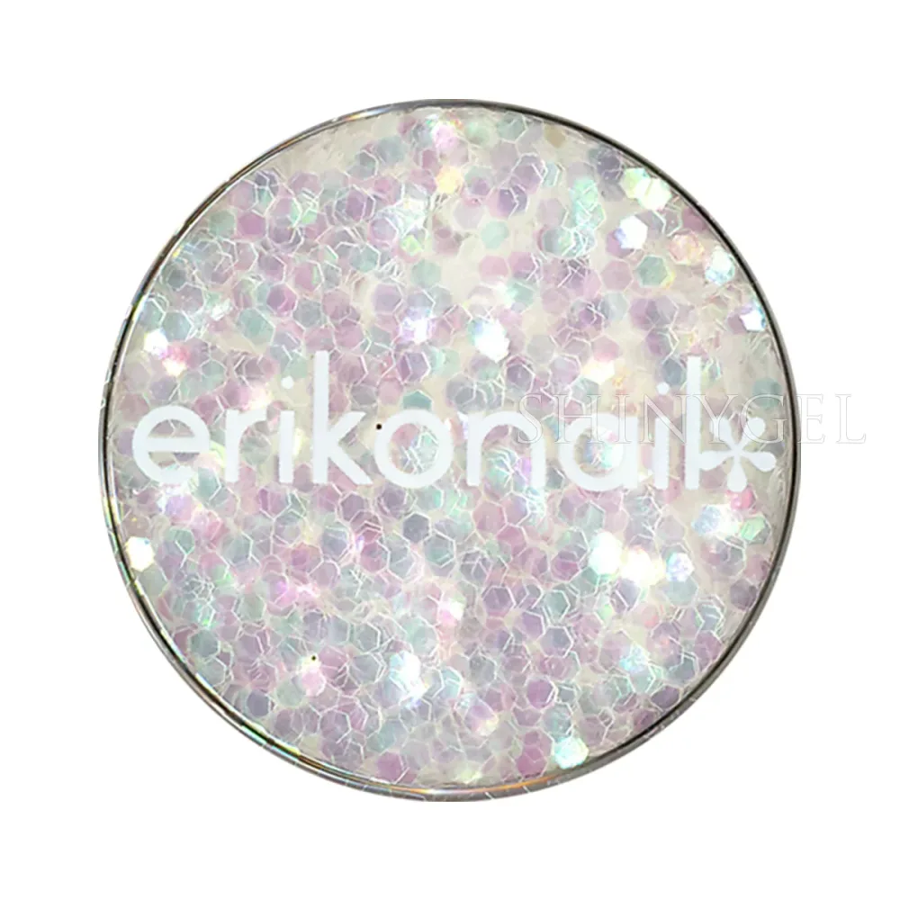 erikonail(エリコネイル):ジュエリーコレクション/ホワイトオーロラ 六角 S(ERI-88)