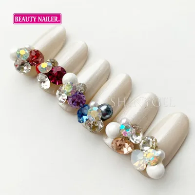 (メール便○)BEAUTY NAILER(ビューティーネイラー):煌めきストーン RoundS ネイルジュエリー ネイルパーツ/全6色