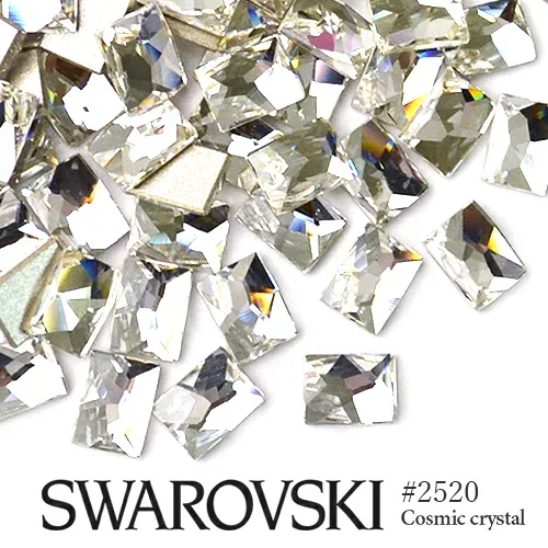 #2520 コズミック 長方形 クリスタル 3粒入り スワロフスキー ラインストーン SWAROVSKI ネイル ストーン デコレーション レジン パーツ ネイルパーツ デコパーツ スワロ 大粒スワロ セルフネイル ジェルネイル 推し活 デコ電