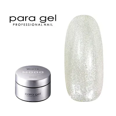 ジェルネイル カラージェル パラジェル para gel カラージェル G004 ナチュラルグリッターホワイト