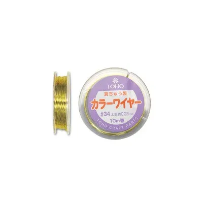 TOHO ワイヤー ゴールド/真鍮製 ♯34(太さ約0.23mm) 10m