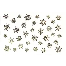 ネイルシール 雪の結晶 アメイリー ネイルシール No.3-16 雪の結晶(G) xmas