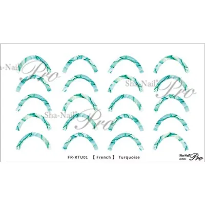 写ネイルPlus フレンチ ターコイズ