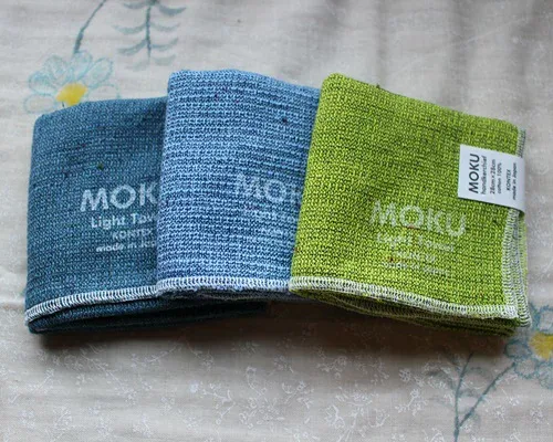 【ポスト便OK】MOKUモク 今治 先染め糸 多彩なおしゃれなカラー 薄地のタオルハンカチ(サイズ/28×28cm)ゴムは付属しません コットン100%ネップ うすい かるい スポーツ・アウトドア・ガーデニング ギフト 【楽ギフ_包装】【楽ギフ_のし】