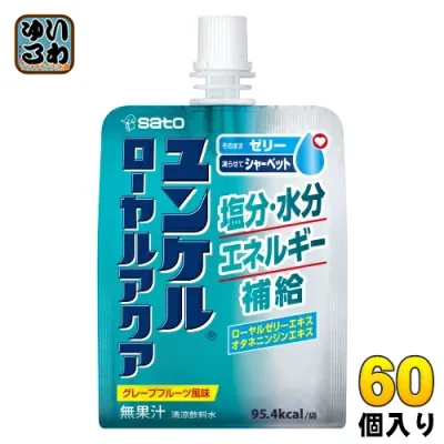 佐藤製薬 ユンケル ローヤルアクア 180g パウチ 60個 (30個入×2 まとめ買い) 熱中症対策 ゼリー飲料