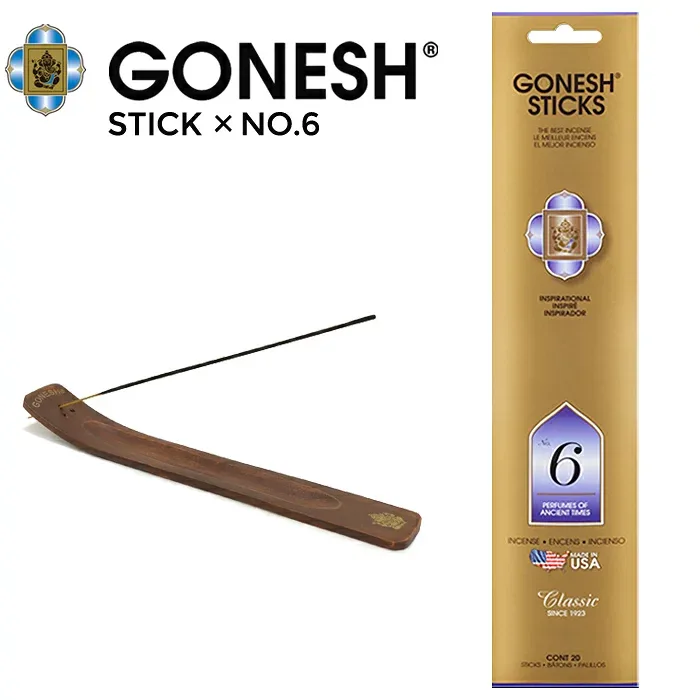 GONESH (ガーネッシュ) No.6 スティック STICK お香 インセンススティック 20本入り 雑貨 アロマ 御香 【メール便対応可】【RCP】