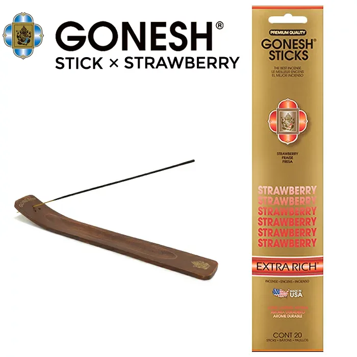 GONESH (ガーネッシュ) ストロベリー STRAWBERRY スティック STICK お香 インセンススティック 20本入り 雑貨 アロマ 御香 【メール便対応可】【RCP】