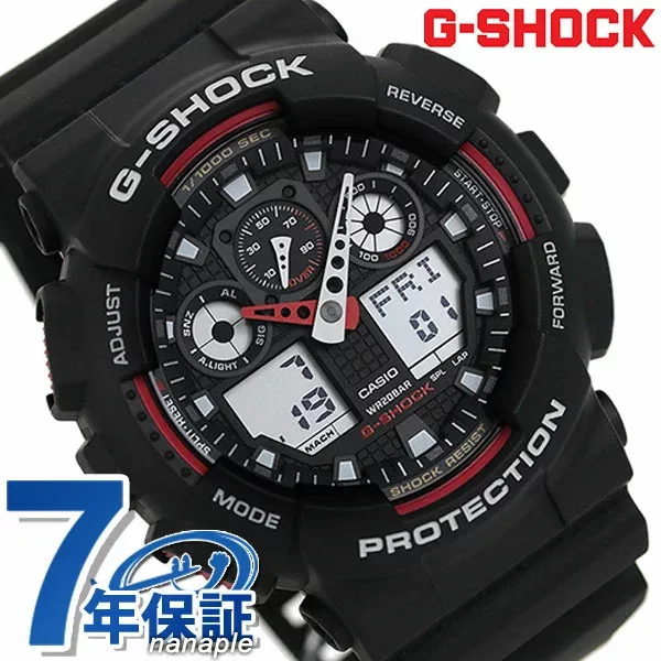 \9/15限定★無条件P5倍+最大100%Pバック/ gショック ジーショック G-SHOCK GA-100-1A4DR Newコンビネーションモデル ブラック 黒 レッド CASIO カシオ 腕時計 メンズ ブランド おしゃれ 防水 軽い プレゼント 男性 実用的