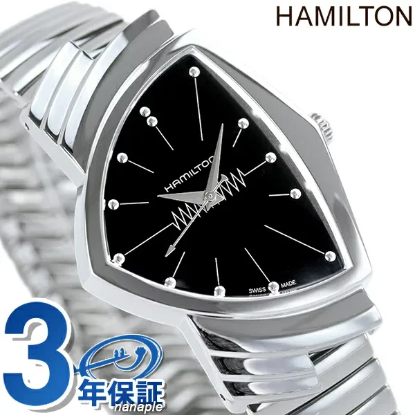 \全品10%OFFクーポン★21日10時まで/ H24411232 ハミルトン HAMILTON ベンチュラ フレックス ブラック メンズ 腕時計 ブランド おしゃれ 防水 プレゼント 男性 実用的