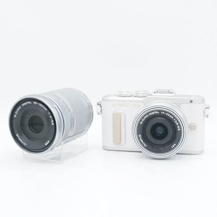 【中古】 (オリンパス) OLYMPUS E-PL8 EZダブルズームキツト ホワイト【中古カメラ デジタル一眼】 ランク:B