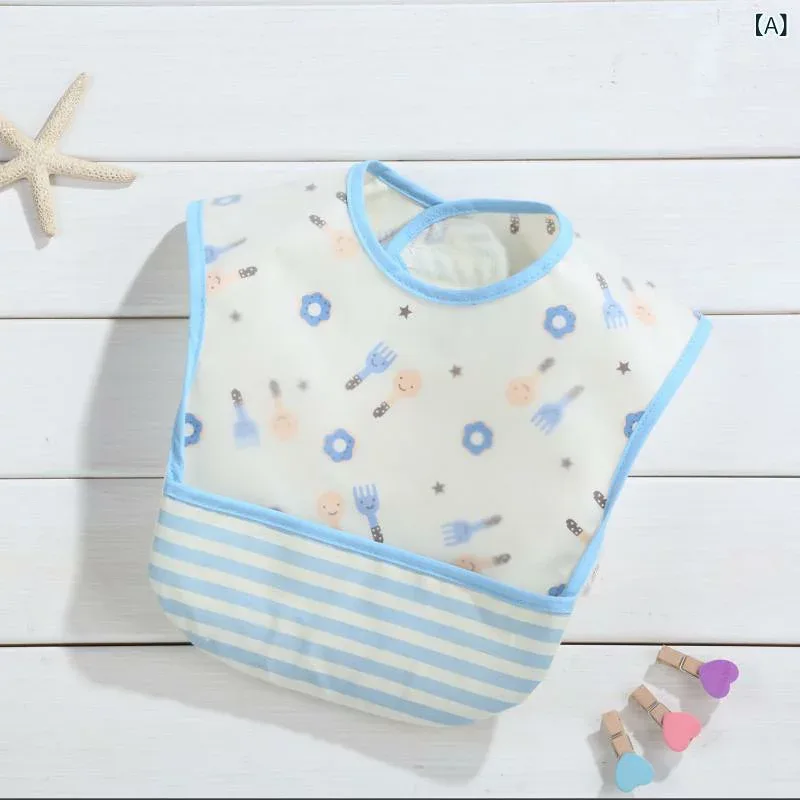 Bib Baby Eating Apron for Boys and Girls, Cotton, Waterproof, Stain Resistant, Water Repellent, Bib, Baby Food, Going Out, Cute, Pattern, Stylish, Baby Gift, Present, Easy to Wipe Off