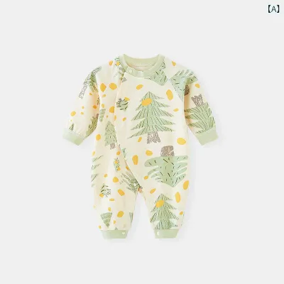 ロンパース ベビー 長袖 コットン 春秋 カバーオール 新生児 パジャマ 肌着 赤ちゃん 前開き ルームウェア 男の子 女の子 無地 クマ ウサギ 動物 かわいい 柔らかい 部屋着 ギフト プレゼント 出産祝い