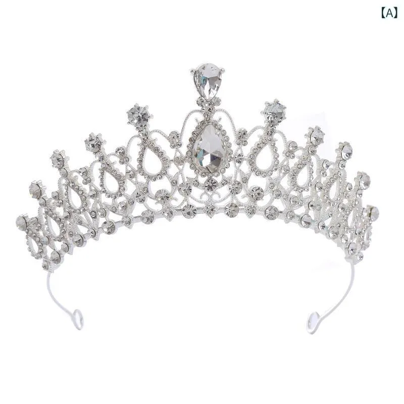 ティアラ レディース ヘアアクセサリー ウェディング ブライダル カチューシャ クラウン 王冠 電気メッキ加工 合金 キラキラ クリスタル ビジュー 髪飾り ビンテージ アンティーク風 華やか レトロ 披露宴 二次会 パーティー 結婚式