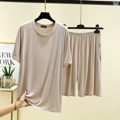 パジャマ メンズ モダール ルームウェア 半袖 ショートパンツ 薄手 吸汗速乾 接触冷感 涼しい 通気性 部屋着 寝間着 無地 カジュアル シンプル 無地 カジュアル 快適