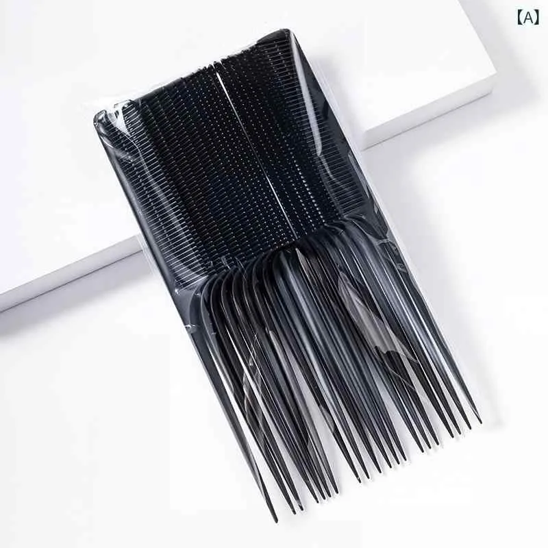 ヘアコーム レディース メンズ プロ用 リングコーム 尖尾コーム 目の細かい 静電気防止 ヘアアレンジ 髪スタイリング 散髪 セルフカット 家庭用 業務用 軽量 ブラック