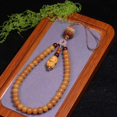 ストラップ スマホストラップ チャイナ風 獅子舞 蓮の花 四不仏 木製 手彫り グラデーション 黄楊木 かわいい アジアン レトロ お守り キーホルダー 落下防止 バッグチャーム 携帯ストラップ