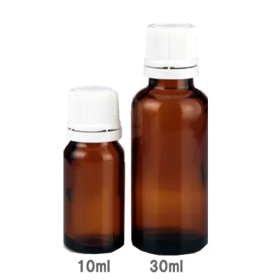 【ドロップ栓 付 ガラス瓶 30ml】(写真右側)→ブレンドオイルを作ろう♪【PRANAROM/プラナロム/KENSO/ケンソー/健草医学舎)】(精油/エッセンシャルオイル/アロマオイル/オリジナル)