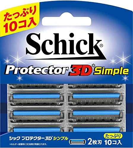 Schick(シック) プロテクター3D シンプル 2枚刃 替刃(10コ入) 髭剃り カミソリ