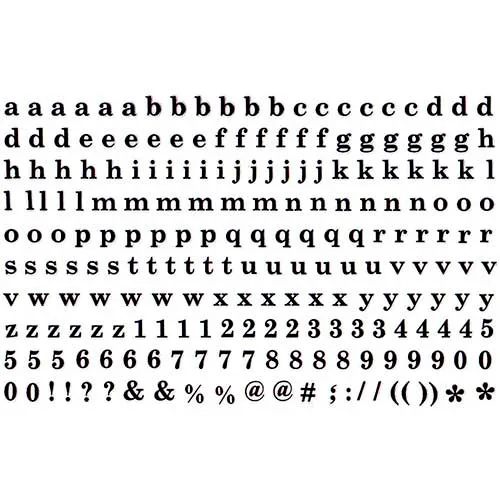 Amaily ネイルシール NO.4-2 アルファベットシリーズ 小文字黒 ネイルアート ネイルシール ネイル用品