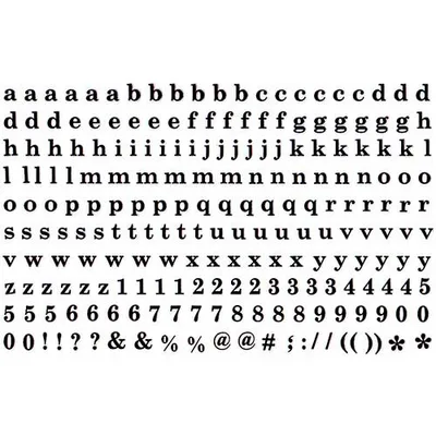 Amaily ネイルシール NO.4-2 アルファベットシリーズ 小文字黒 ネイルアート ネイルシール ネイル用品
