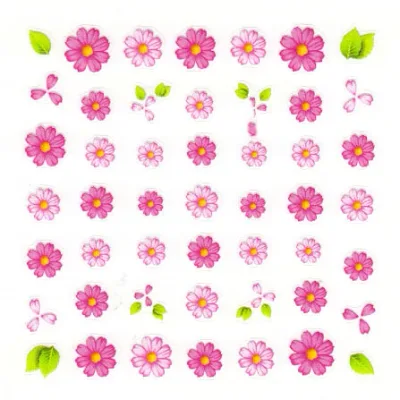 SHAREYDVA ネイルシール フルール ピンク ネイルアート ネイルシール 押し花 ドライフラワー ネイル用品