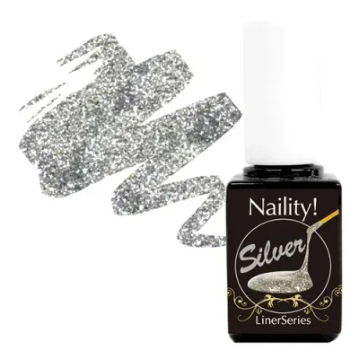 Naility!(ネイリティー) ステップレスジェル L20 ライナーシルバー 7g ソークオフ カラージェル ポリッシュ タイプ uv led 対応 国産 ジェルネイル ネイル用品 ネイリティー ネイルアート アート用ジェル