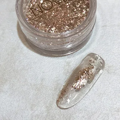 NOVEL Champagne glorious glitter1.6g G25 ノヴェル ネイルアート ジェルネイル ネイルアート ラメ グリッター パウダー